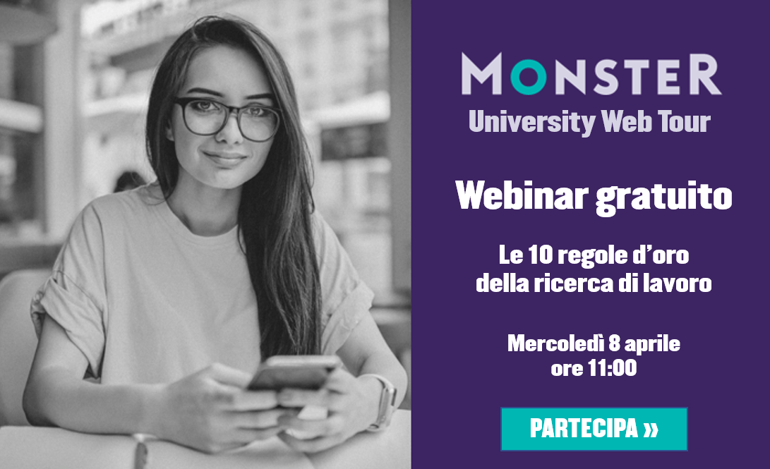 #MonsterEducation durante il Covid-19: prenota un posto in aula! Arriva il Monster University Tour online!