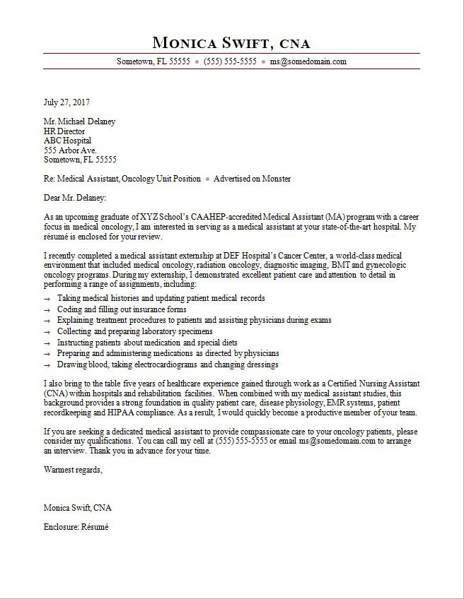 Cna Cover Letter For Job Primary Display Whimsical   Cover Letter Medical Assistant 