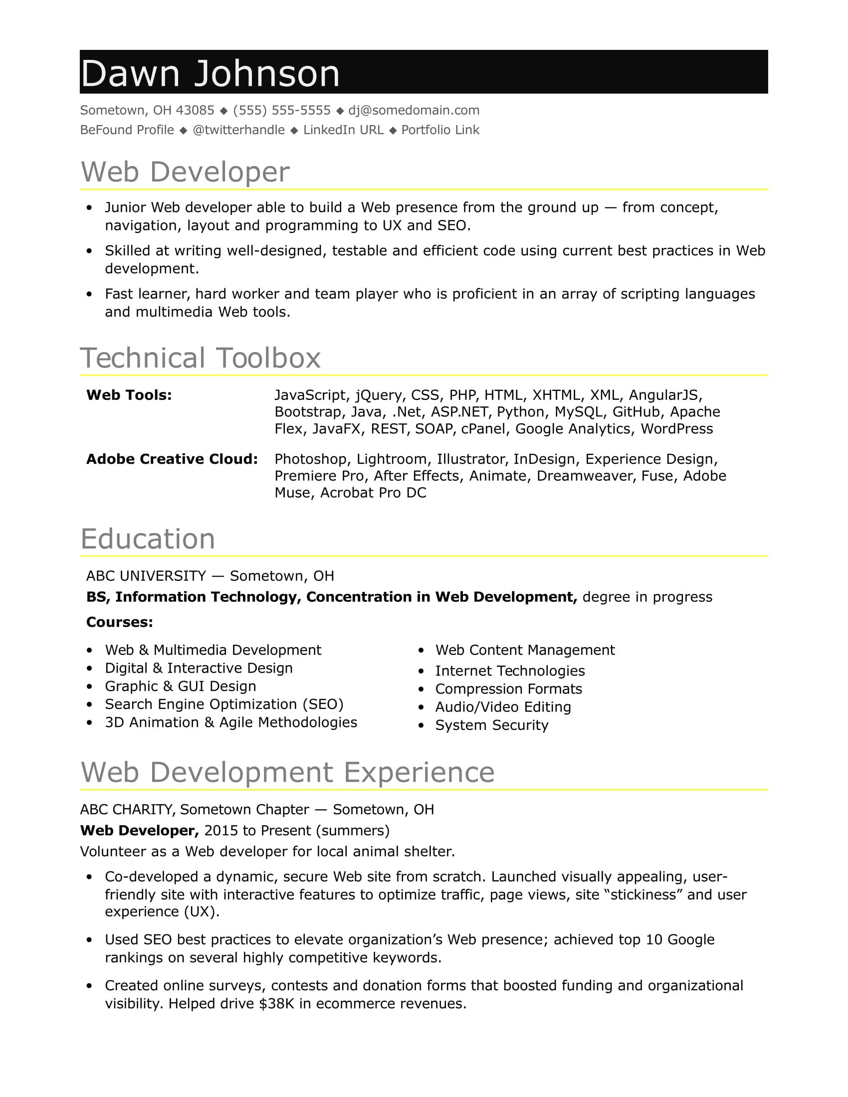 it developer entry level