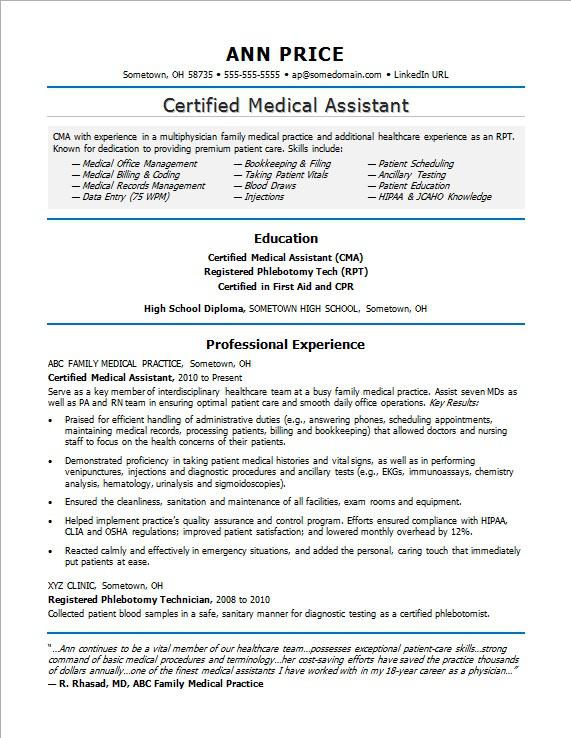 Medical Assistant Charting Examples