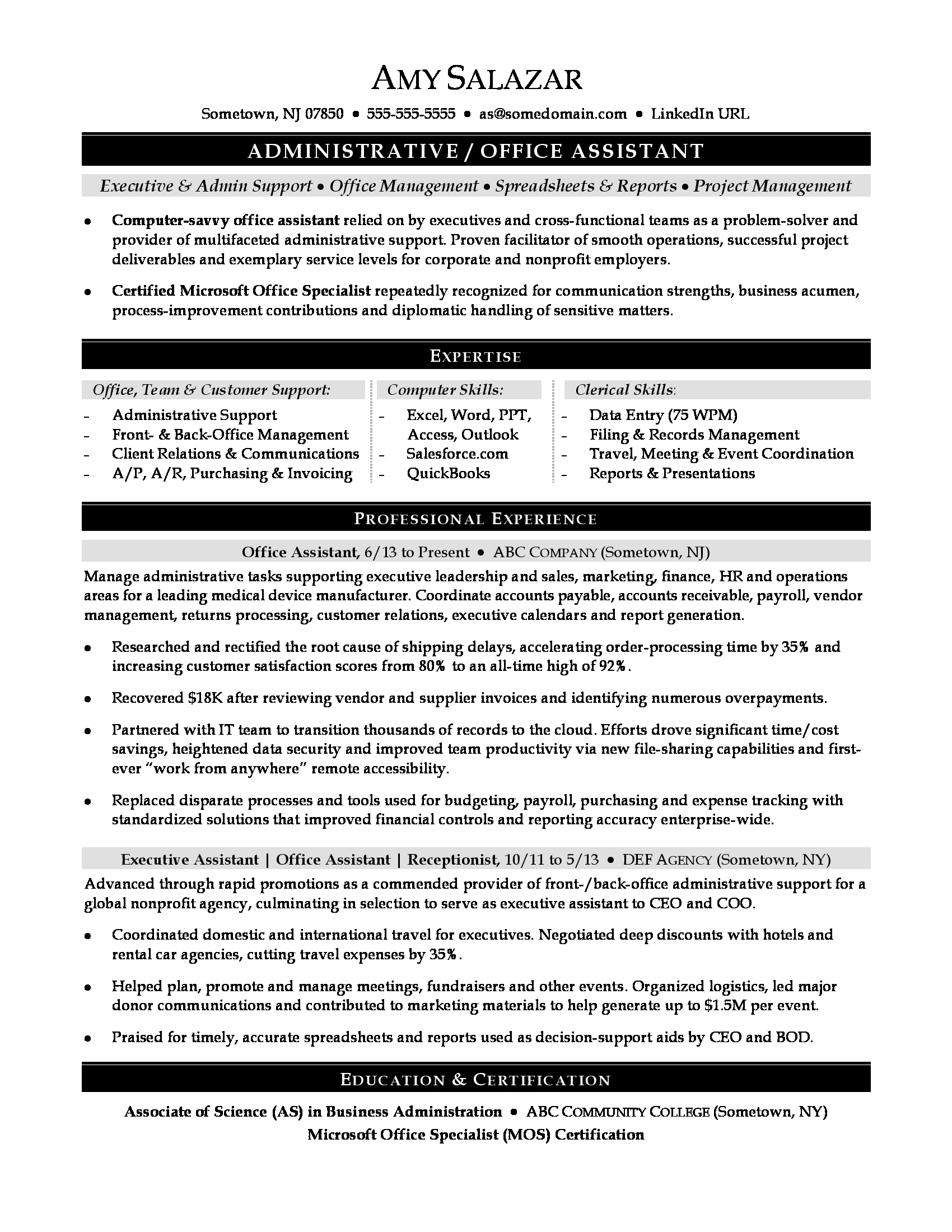 resume sales assistant media nyc