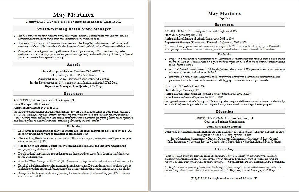 award winning resume examples