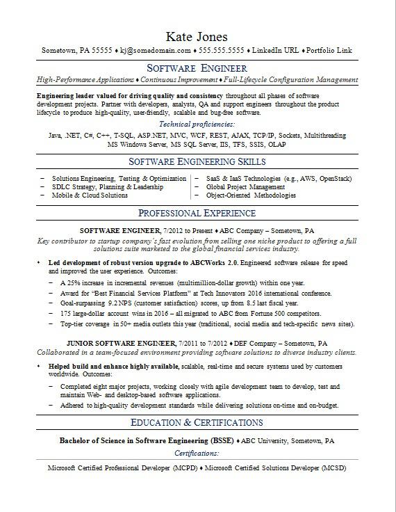 Software Developer Resume Sample Monster Com